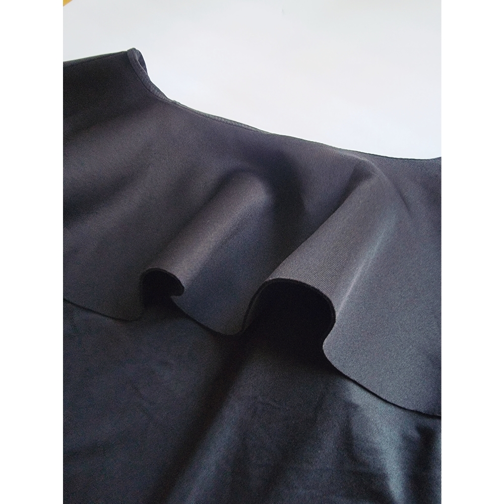 One shoulder ruffle frill long sleeves bodysuit - Picture 6 of 7